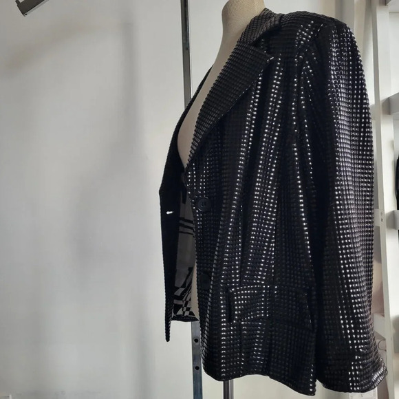 NWT - Alberto Makali Black Beaded Deluxe Jacket (Size 14) - Picture 2 of 14